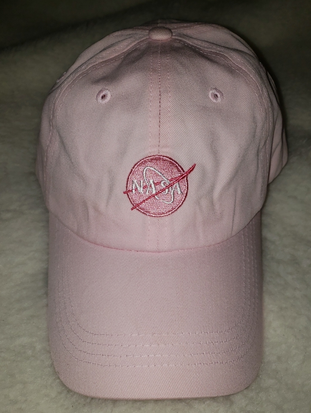 Pink Embroidered NASA Baseball Cap